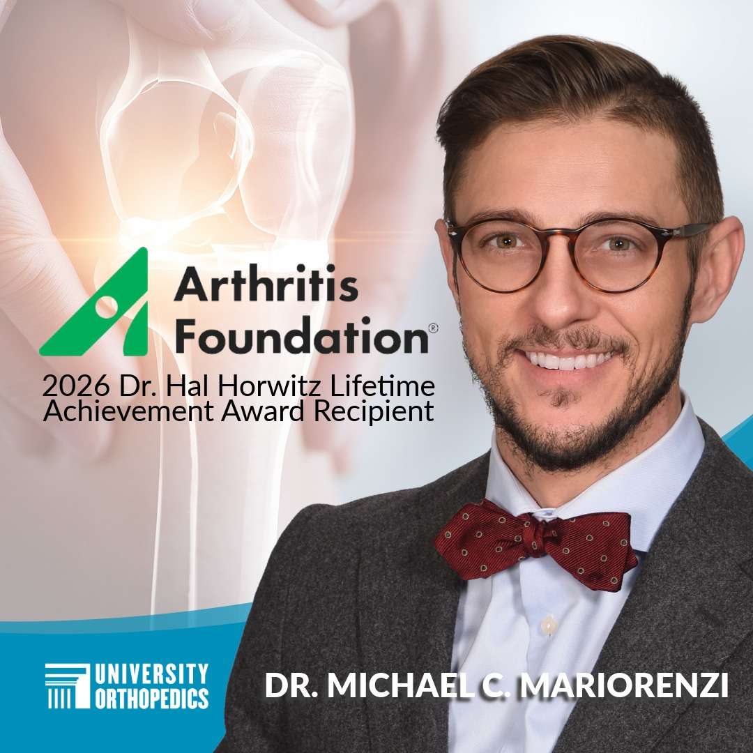 Read more about the article University Orthopedics’ Dr. Michael C. Mariorenzi to Receive Lifetime Achievement Award from Arthritis Foundation